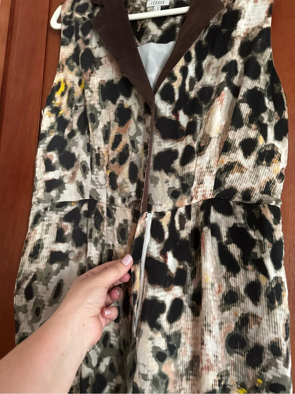 Louis Féraud 100% Silk Leopard Print Jumpsuit - Picture 5 of 15